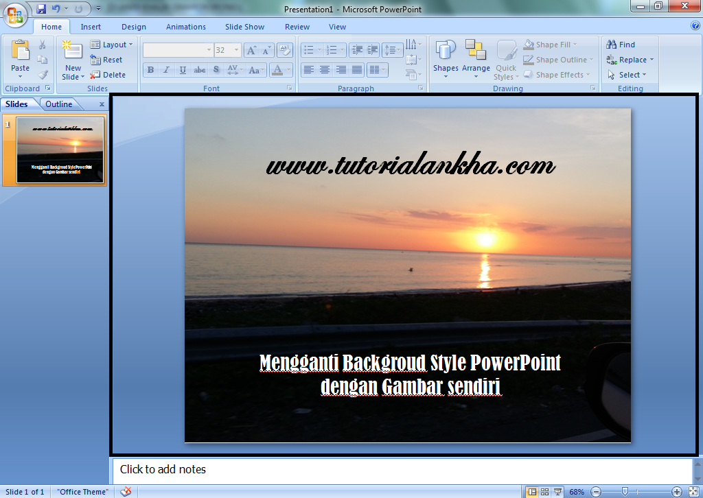 Cara Mengganti Background Gambar Di Power Point Denah