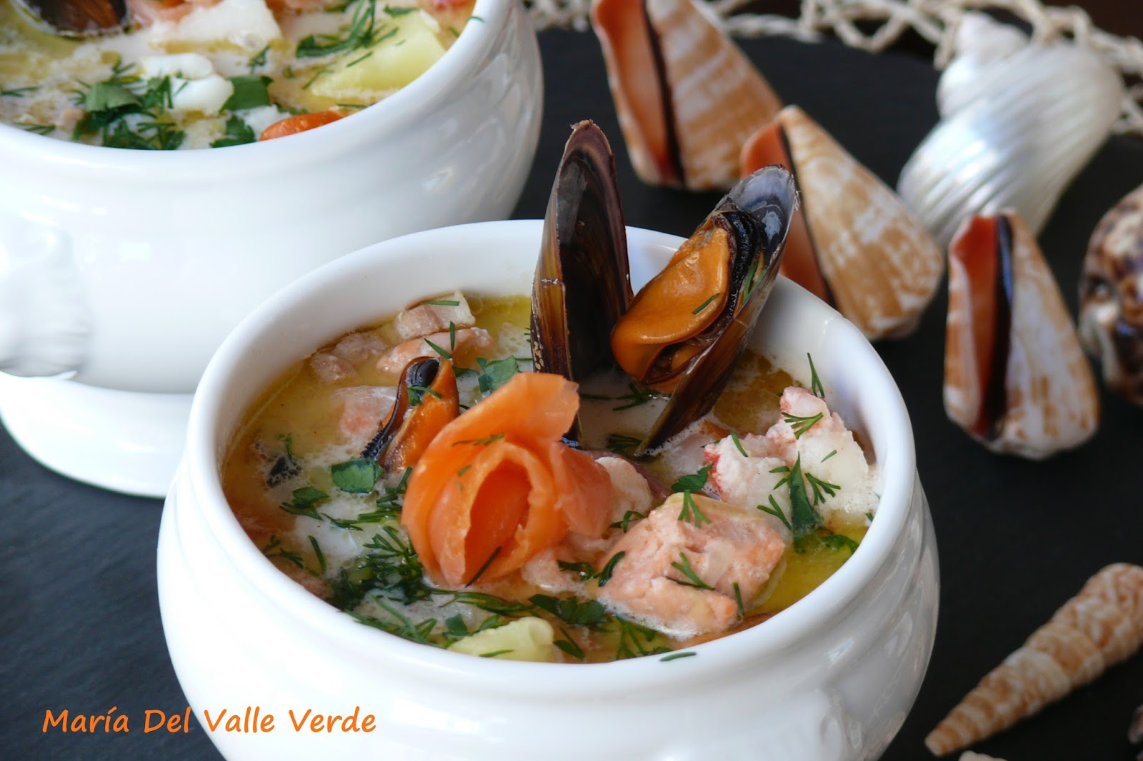 Maria Del Valle Verde: SEAFOOD CHOWDER, sopa de marisco irlandesa...