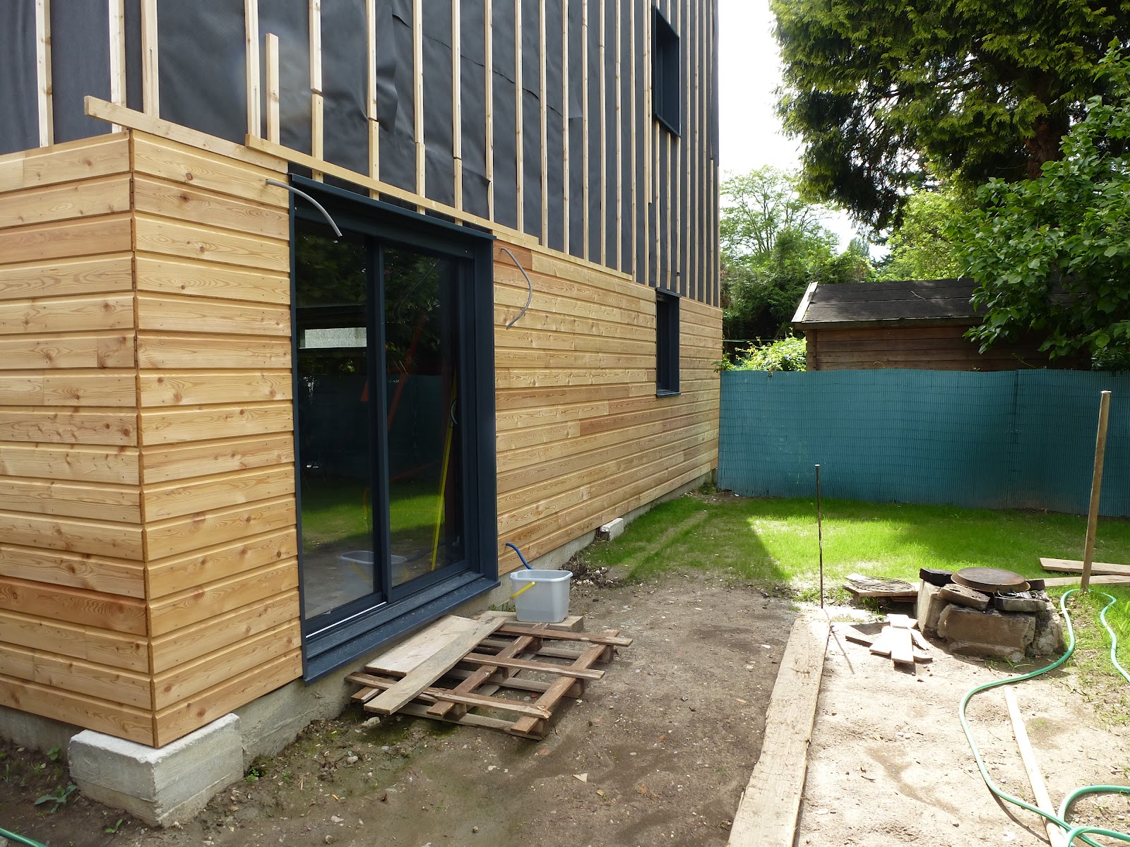 Construction maison ossature métallique Bardage extérieur