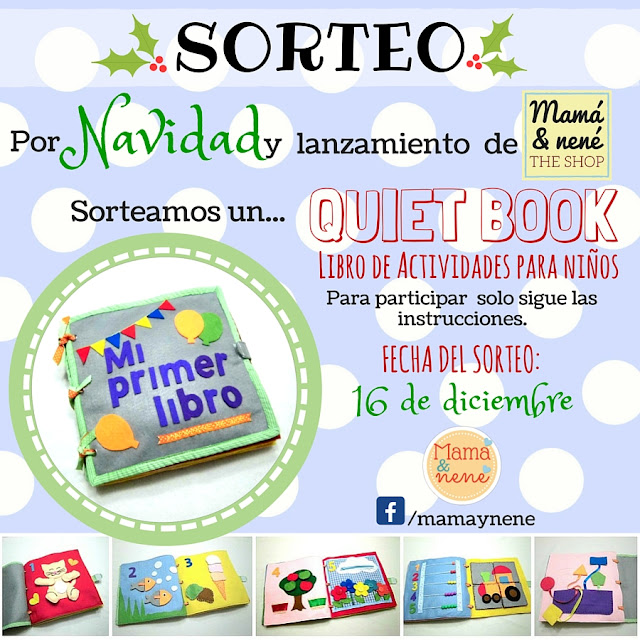 Sorteo Navidad 2015 y lanzamiento de Mamá&nené- The Shop- mamaynene SORTEO-NAVIDAD-NIÑOS-QUIETBOOK-MAMAYNENE