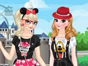 Frozen Sisters in Disneyland