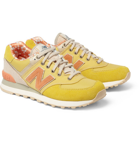 They Call Me Mellow Yellow: New Balance 574 Suede Sneakers | SHOEOGRAPHY