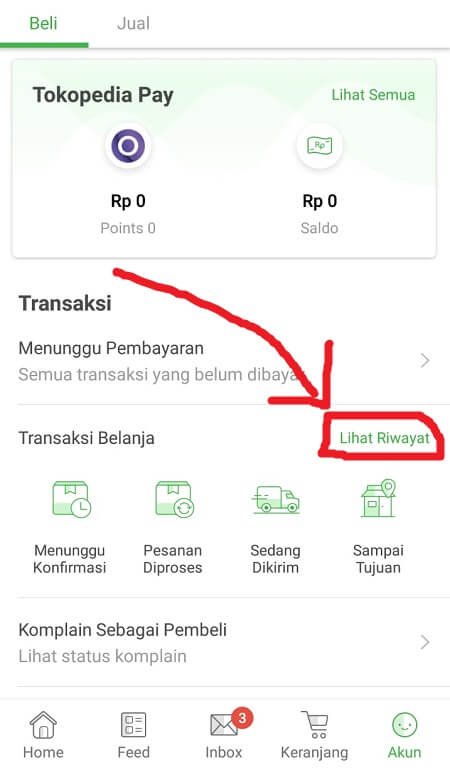 Halaman Akun Tokopedia Halaman Akun Tokopedia