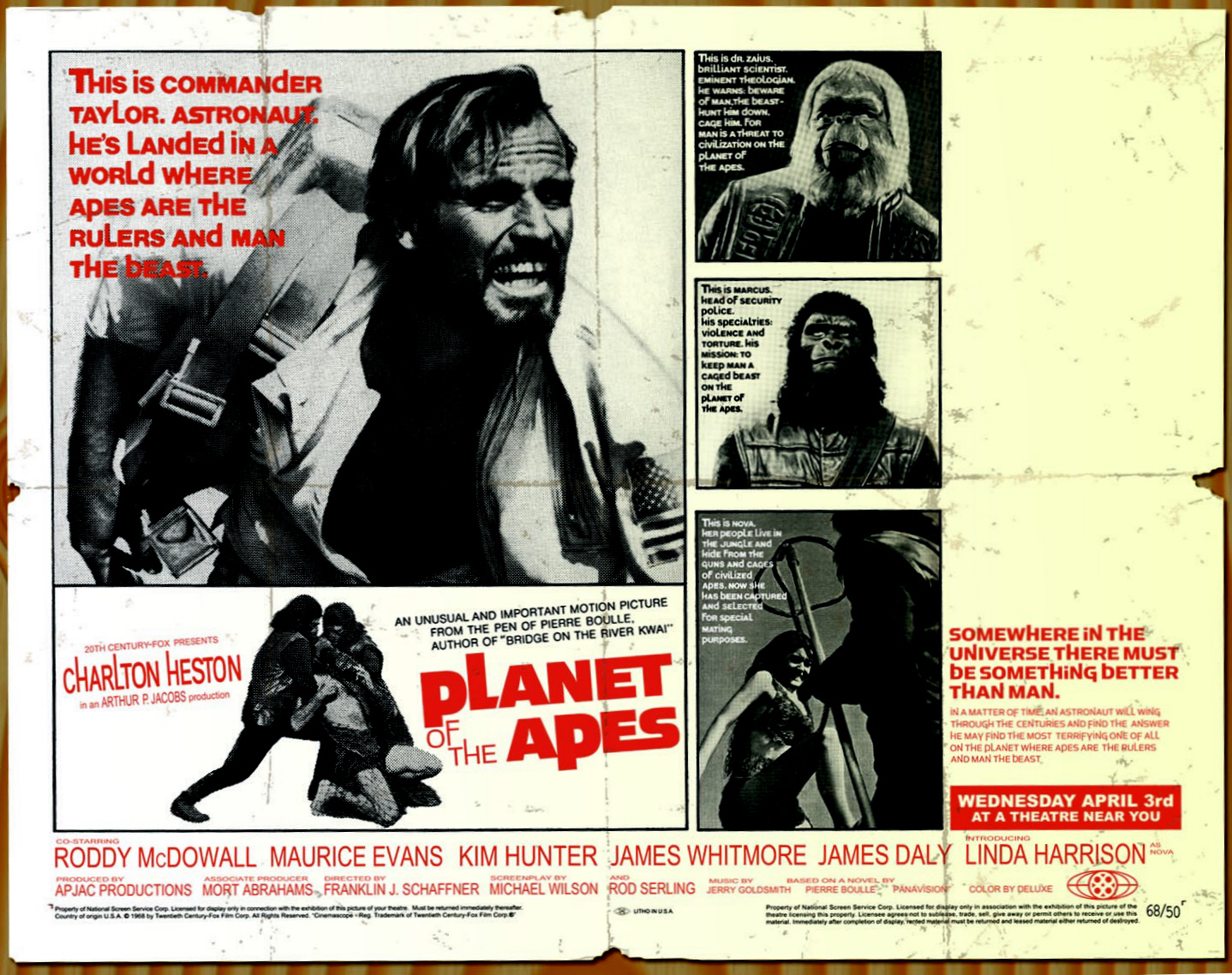 Archives Of The Apes Planet Of The Apes 1968 International Movie