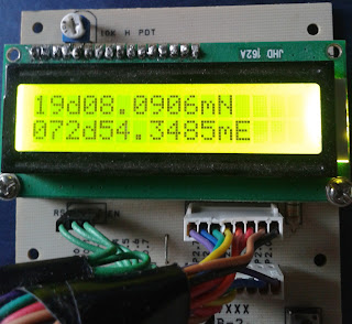 8051 Interfaced with GPS parsing NMEA Messages showing Latitude and Longitude