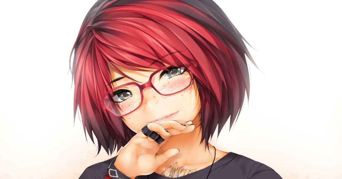 Anime girls with short red hair