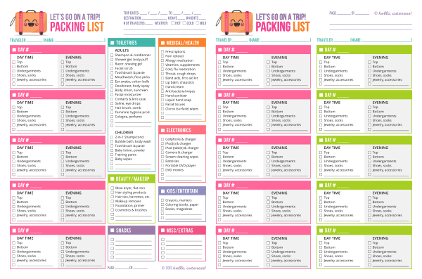 how to make a packing list