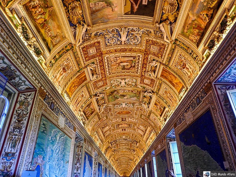 Galeria dos mapas no Museu do Vaticano - Diário de Bordo: 3 dias em Roma Galeria dos mapas no Museu do Vaticano - Diário de Bordo: 3 dias em Roma
