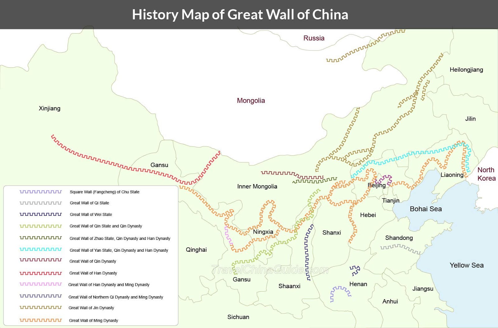 Карта великого китая
