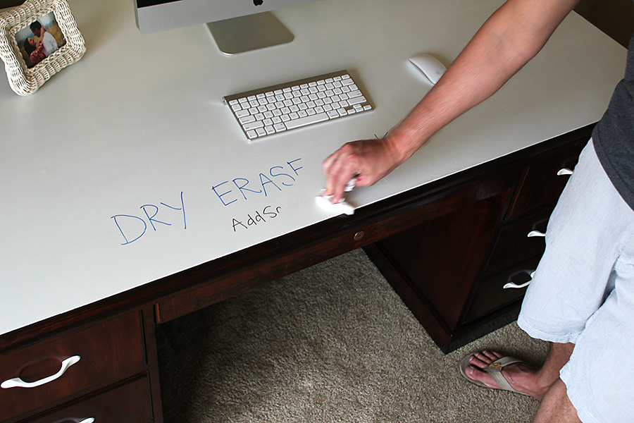 Remodelaholic Dry Erase Painted Desk
