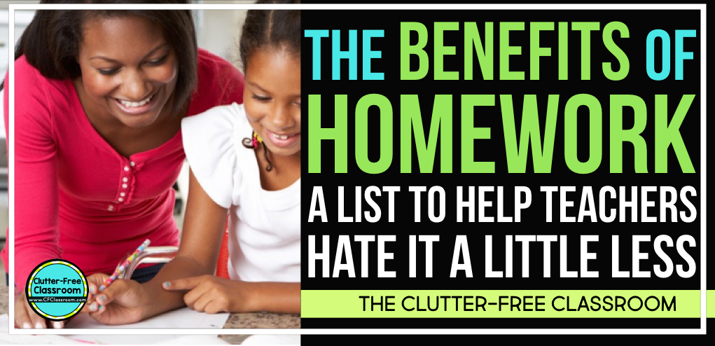benefits of homework for teachers