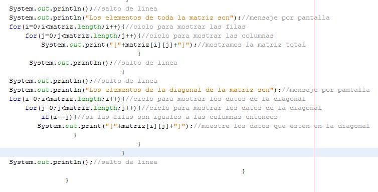 PROGRAMACION WEB JAVA: MATRICES EN JAVA