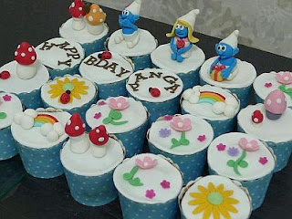 Cupcakes Los Pitufos para Fiestas Infantiles