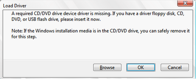 Fix A CD/DVD drive device driver is missing during Windows 7 Installation
