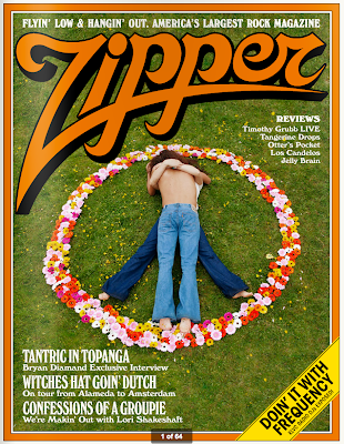 リーバイスオレンジタブプロモーション用として1972年発行されたイメージで制作された雑誌 Zipperの表紙