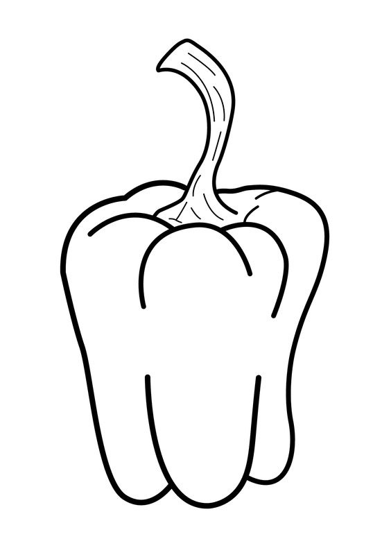 Tranh tô màu quả ớt chuông
