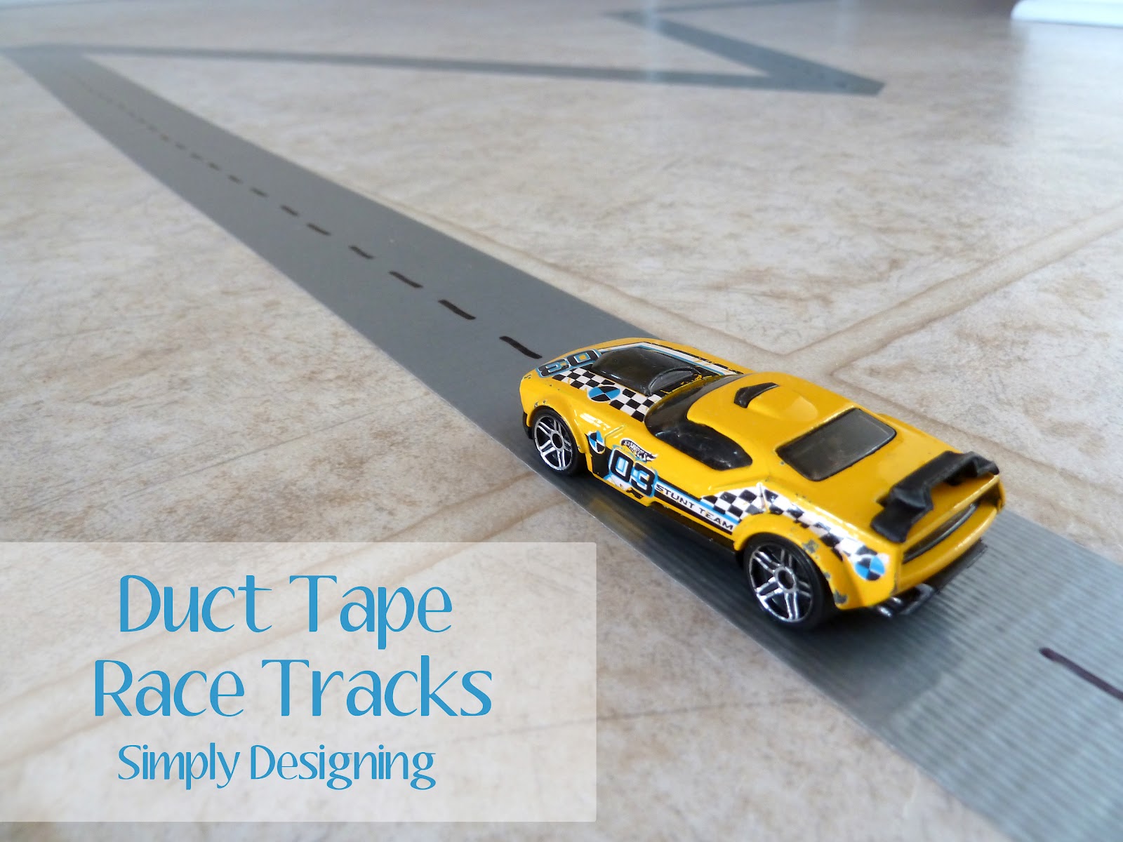 DIY Duct Tape Race Tracks {Boredom Buster}