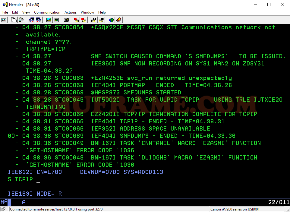 Configurando TCPIP no zOS Hercules & Mainframe