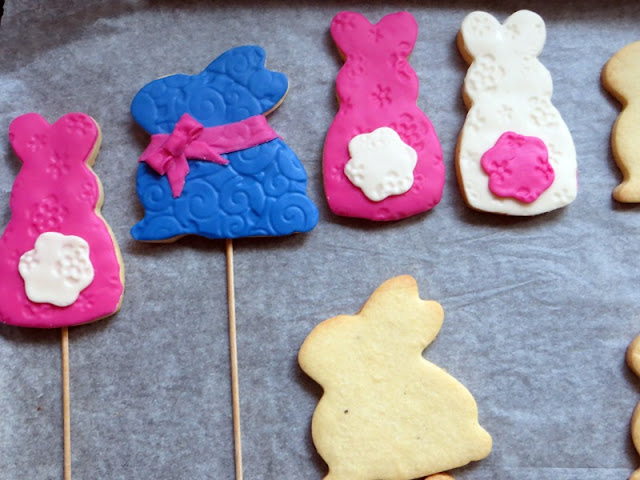 Hasencookie mit Fondant überziehen