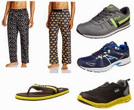 Flat 50% Off on Men Pyjama (French Connections & Sumgglerz) | Flat 40% Off on FILA Shoes