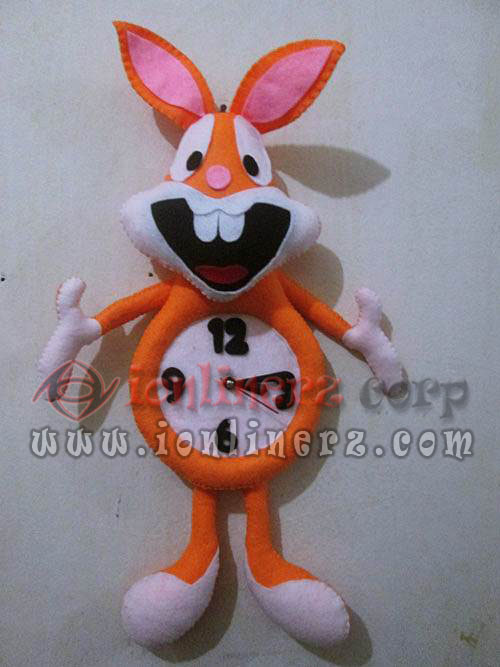 Jam Dinding Flanel Karakter Kartun Boneka Bugs Bunny Jam Dinding Flanel Karakter Kartun Boneka Bugs Bunny