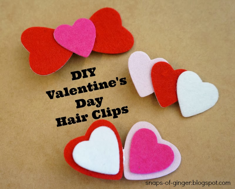 Snaps of Ginger DIY Valentine Hair Clips