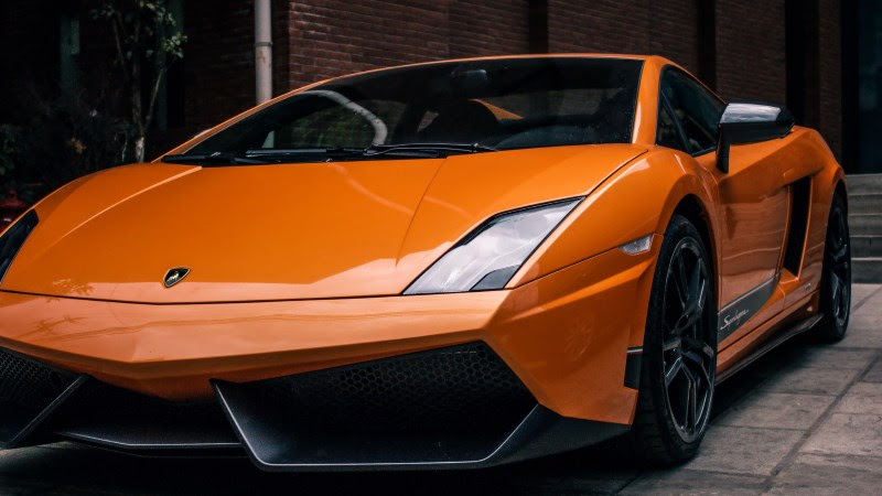 Sports Car: Orange Lamborghini HD