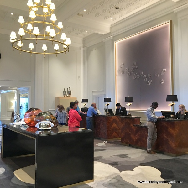 check-in desk at the Claremont Club & Spa, a Fairmont Hotel in Berkeley, California check-in desk at the Claremont Club & Spa, a Fairmont Hotel in Berkeley, California