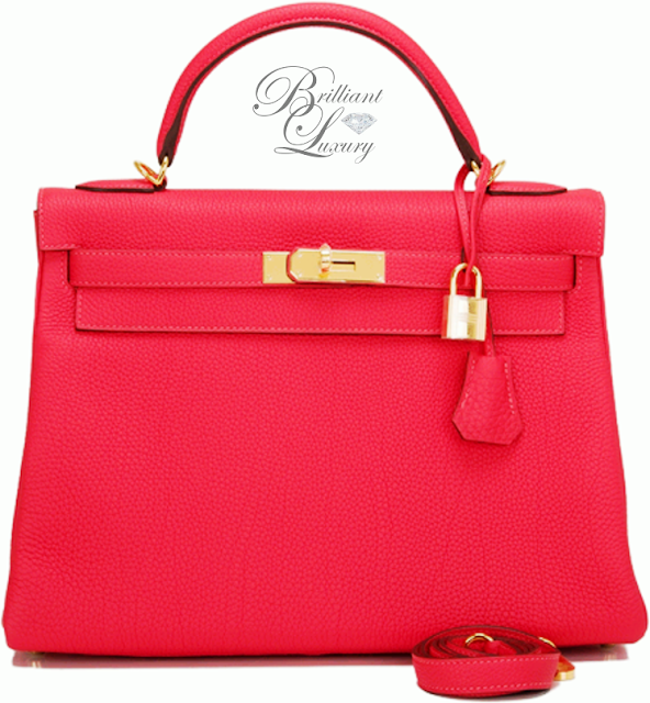 Brilliant Luxury ♦ Hermès Red Rouge Pivoine Togo Kelly Bag Brilliant Luxury ♦ Hermès Red Rouge Pivoine Togo Kelly Bag