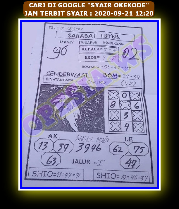 1 New Message Kode Syair Hongkong 21 September 2020 Forum Syair Togel Hongkong Singapura Sydney