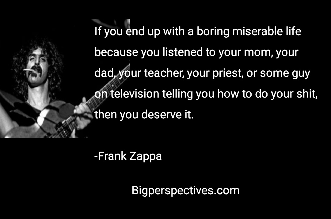 11 Mind-Blowing Quotes By Frank Zappa - Big perspectives