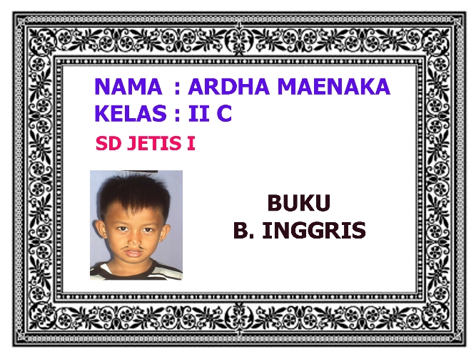 Sebuah Catatan Kehidupan: Contoh label buku untuk anak anda