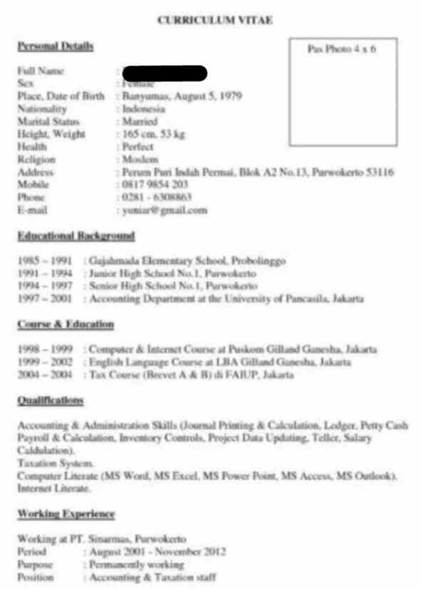 Contoh TERBARU Daftar Riwayat Hidup yang Baik dan Benar