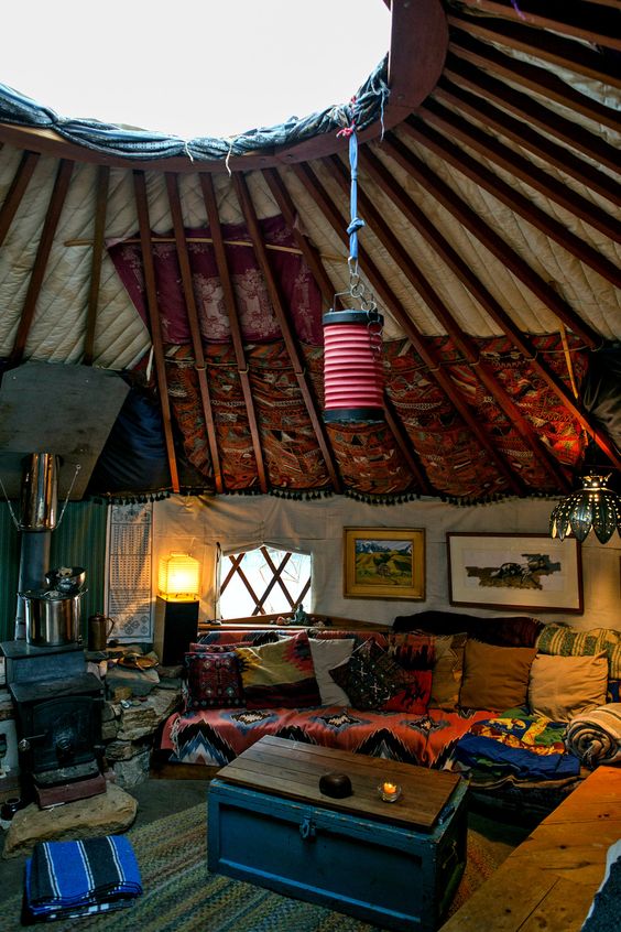 24+ Yurt Interiors Yurt yurts colorado tiny kitchen yourte homes company interior living 