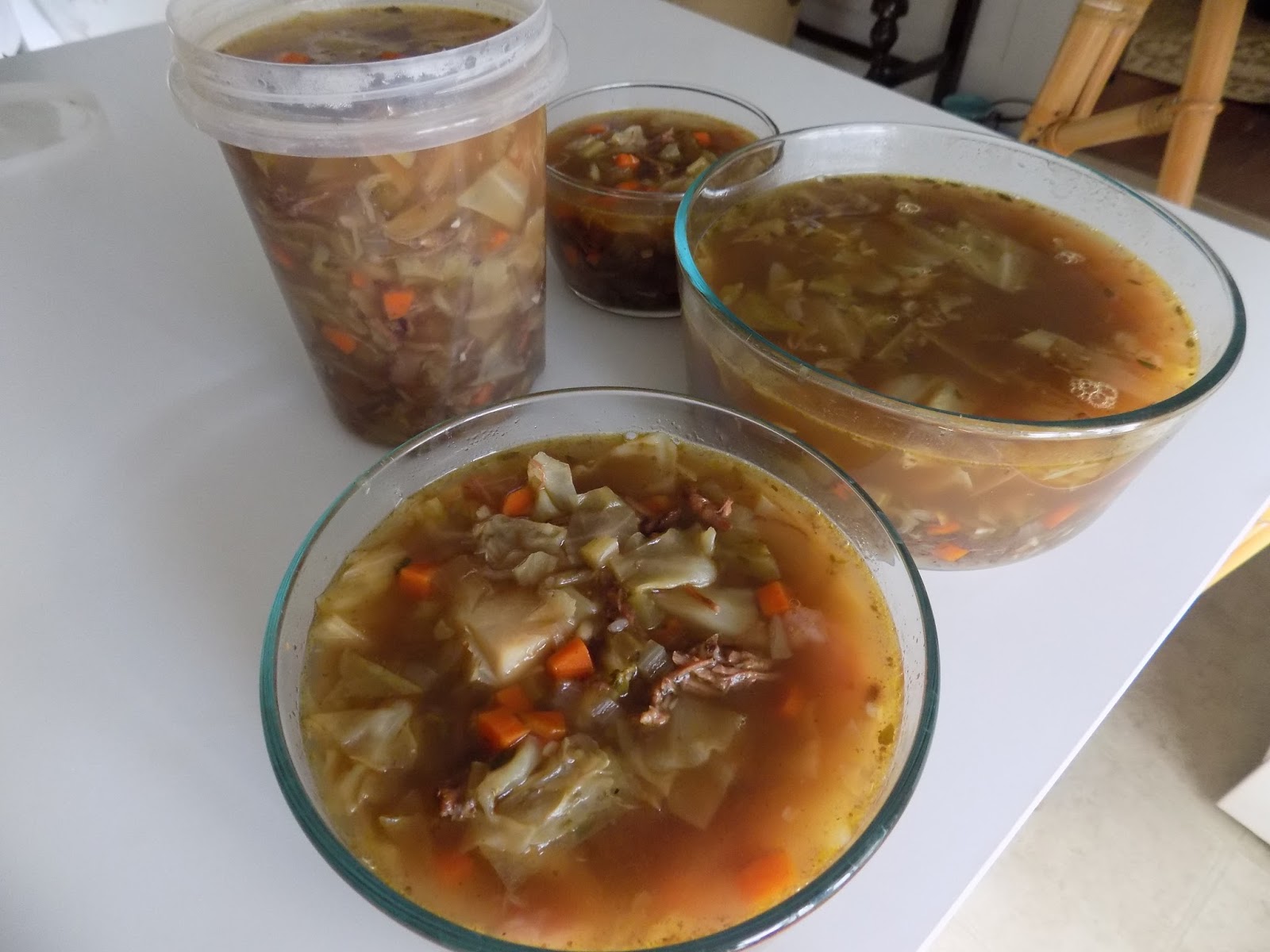 The perfect pairing in many ways (brisket cabbage soup) My Sh*tty Kitchen