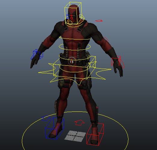 Drew Kedra: Animations and Rigs: Rigging: Deadpool Rig