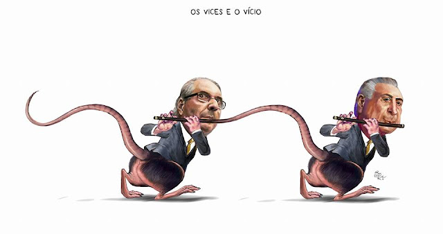 Resultado de imagem para charge ratos temer e cunha