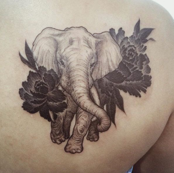 Tatuagens femininas de elefante Tatuagens femininas de elefante