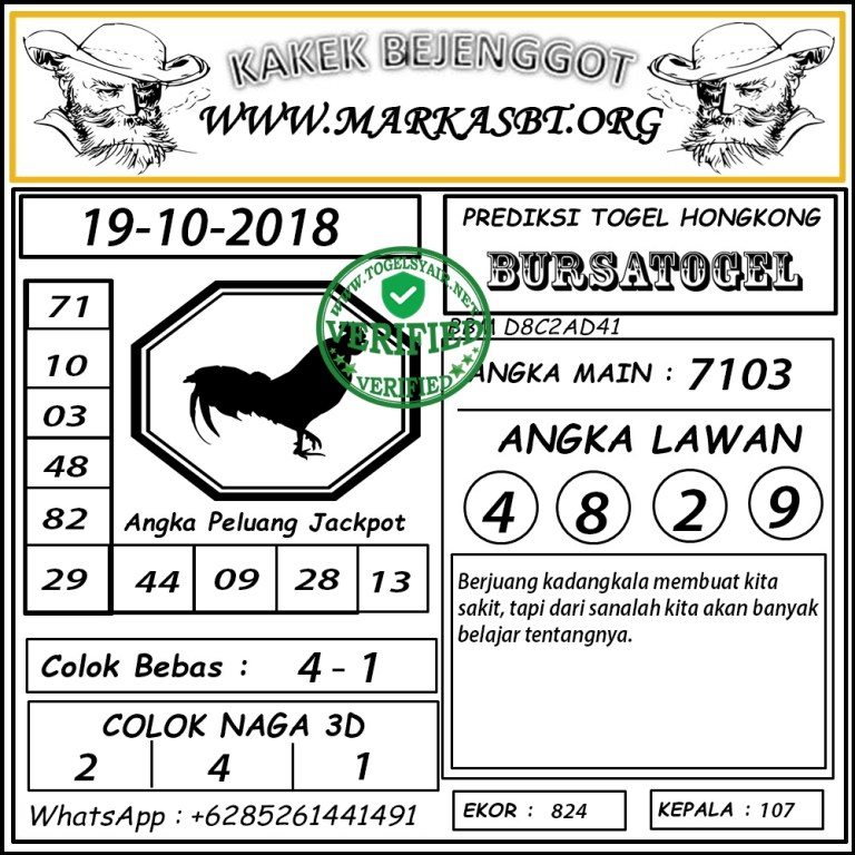 Code Syair HK Jumat 19 Oktober 2018 GOsyair SEDIA KODE SYAIR SGP ADA