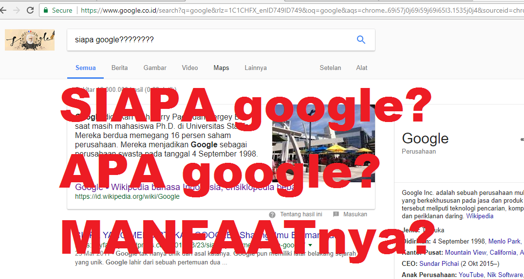 Siapa Google? apa itu google?, dan apa manfaat bagi kita?