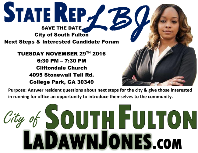 Sojourner Marable Grimmett City of South Fulton Next Steps