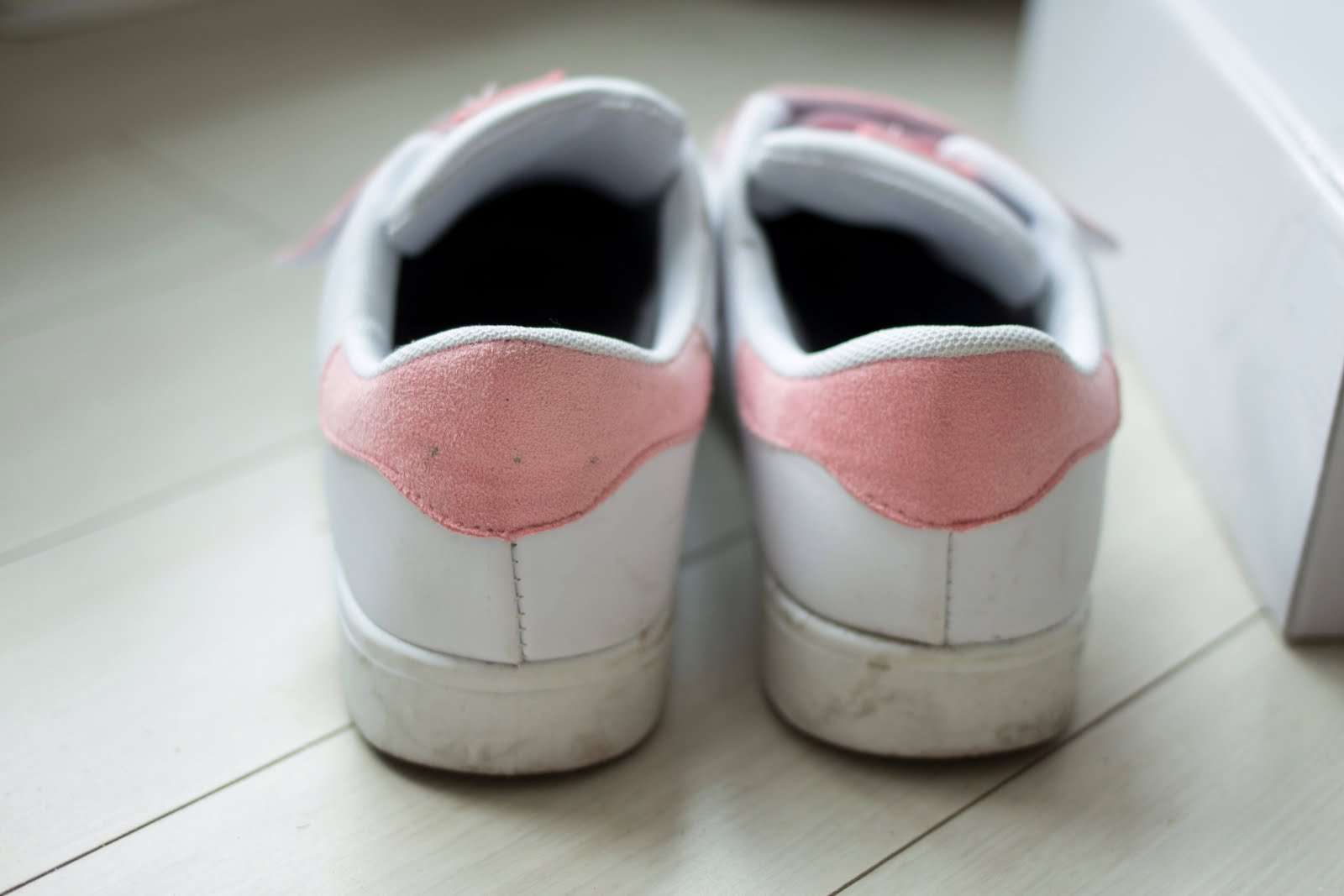 baby pink velcro trainers fashion blogger style