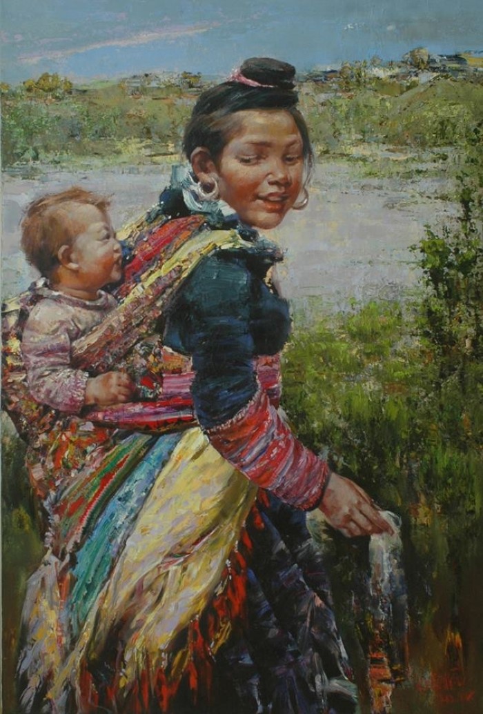Вьетнамский художник. Ha Nguy Dinh Ha Nguy Dinh