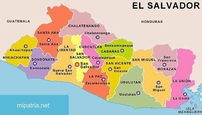 Mapa actual de El Salvador