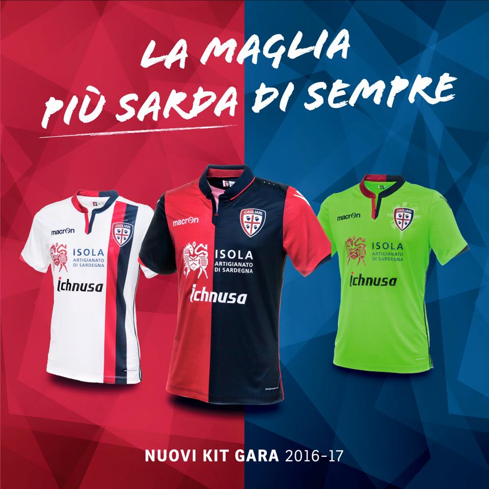 I COLORI DEL CALCIO: CAGLIARI CALCIO E MACRON > NUOVE MAGLIE I COLORI DEL CALCIO: CAGLIARI CALCIO E MACRON > NUOVE MAGLIE
