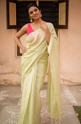 Kayal Anandhi Elegant Sleeveless Saree Pics Kayal Anandhi Elegant Sleeveless Saree Pics