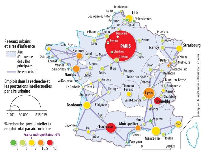 La France La Métropolisation Et Ses Effets Croquis hgolympe.blogspot.com