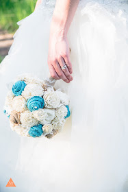 jade burlap bouquet