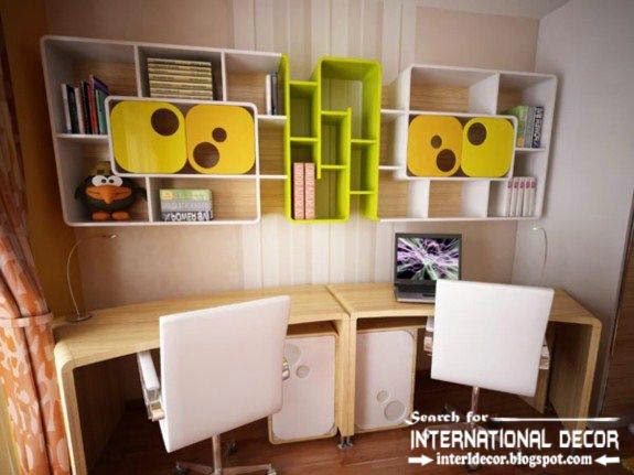 create creative study space for kids room, study space organizing ideas