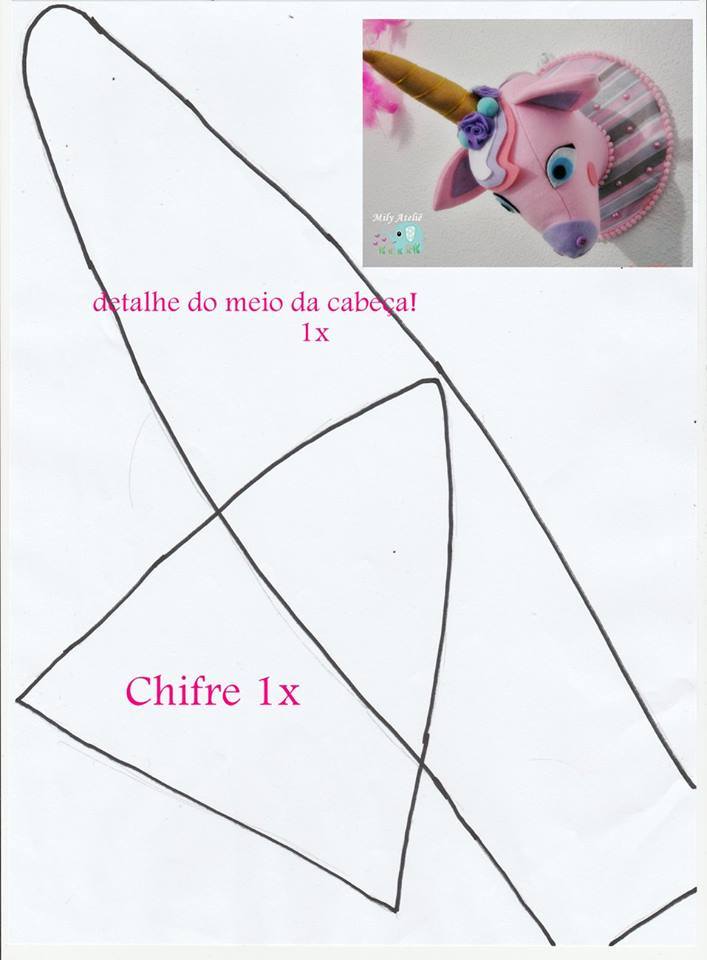 Eu Amo Artesanato Almofada de cavalo unicórnio com molde Aparador Atras Do Sofa ~ Eu Amo Artesanato Almofada de cavalo unicórnio com molde